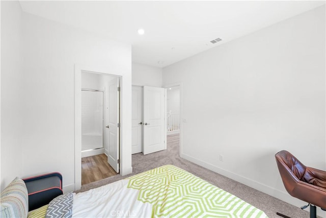 16526 Trailblazer Ave, Chino, CA 91708 - bedroom with carpet floors, recessed lighting, and connected bathroom