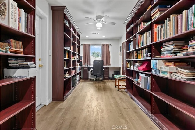 433 E Mason St, Azusa, CA 91702 - office space featuring a ceiling fan and wood finished floors