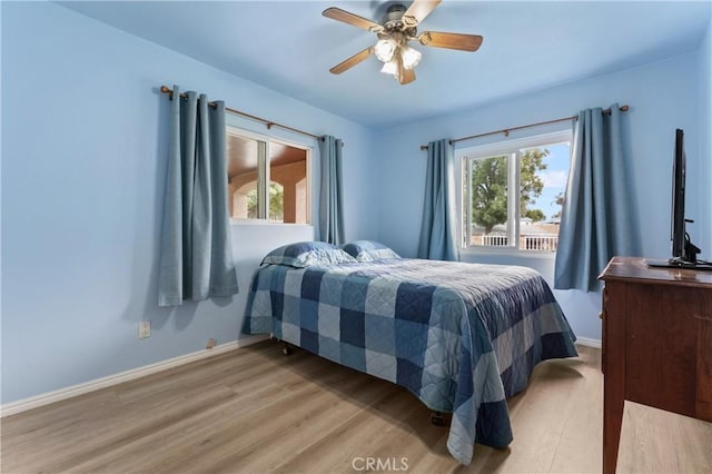 433 E Mason St, Azusa, CA 91702 - bedroom featuring light wood finished floors and ceiling fan