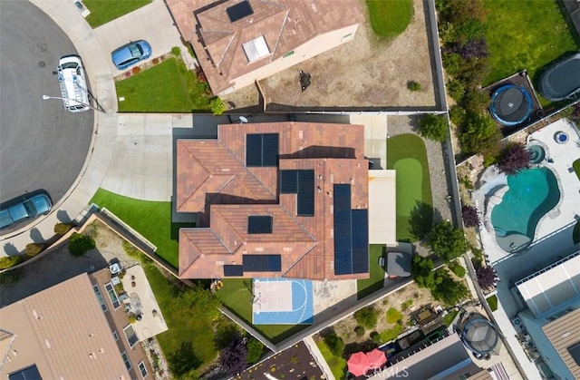 17995 Lacebark Ct, San Bernardino, CA 92407 - bird's eye view of a pool area