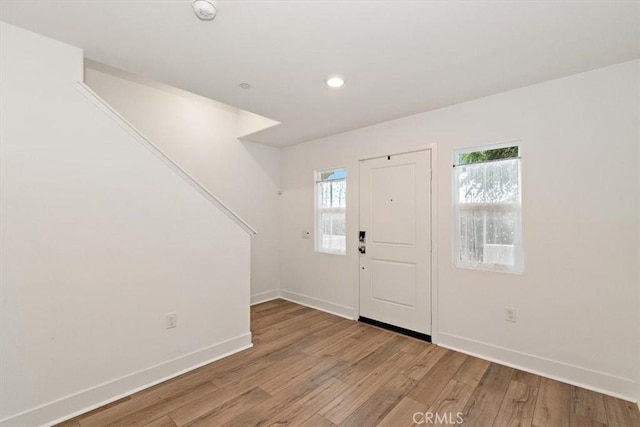 2750 182nd St Unit 112, Torrance, CA 90504 - foyer entrance featuring light wood-type flooring, baseboards, and recessed lighting
