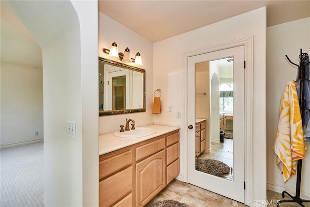 1089 Village Dr, Chino Hills, CA 91709 - bathroom featuring vanity and baseboards