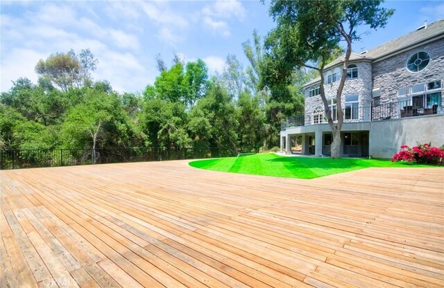 1089 Village Dr, Chino Hills, CA 91709 - wooden deck with a yard