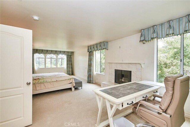 1089 Village Dr, Chino Hills, CA 91709 - bedroom featuring carpet flooring, a fireplace, and baseboards