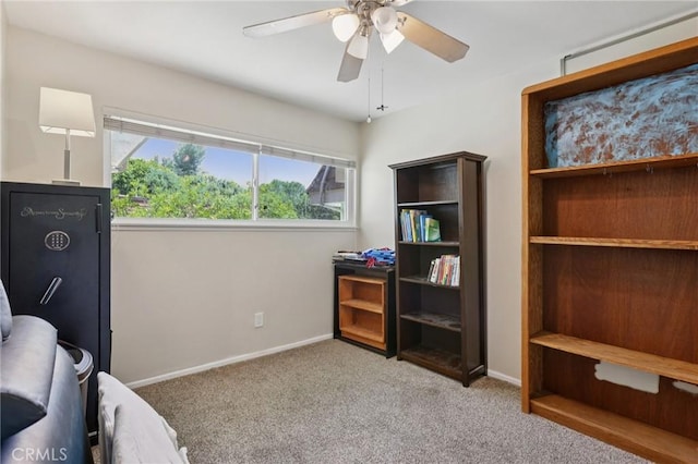 10161 Larwin Ave Unit 3, Chatsworth, CA 91311 - bedroom with carpet flooring, baseboards, and ceiling fan