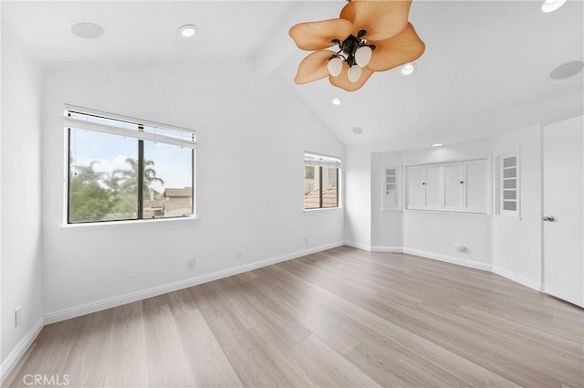 10991 Countryview Dr, Rancho Cucamonga, CA 91730 - spare room with ceiling fan, light wood-type flooring, baseboards, and recessed lighting