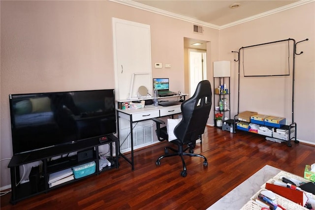 1313 Massachusetts Ave Unit 206, Riverside, CA 92507 - office featuring wood finished floors and crown molding