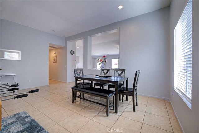 47734 Mirage Way, Indio, CA 92201 - dining area with light tile patterned floors and baseboards