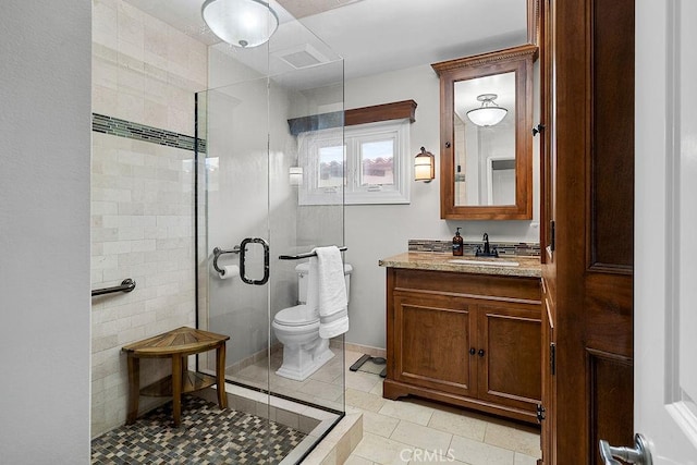 1609 Via Montemar, Palos Verdes Estates, CA 90274 - full bathroom featuring a stall shower, tile patterned floors, and vanity