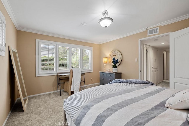 1609 Via Montemar, Palos Verdes Estates, CA 90274 - bedroom featuring crown molding and light carpet