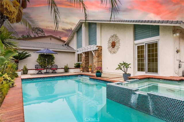 1717 Morning Sun Ave, Walnut, CA 91789 - view of swimming pool featuring a patio area and a pool with connected hot tub
