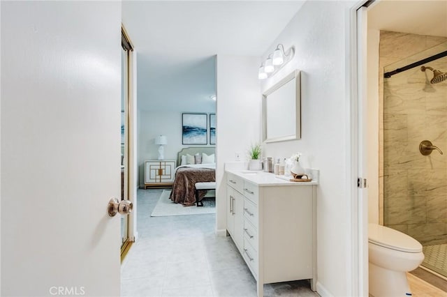 1717 Morning Sun Ave, Walnut, CA 91789 - bathroom featuring a stall shower, vanity, and connected bathroom