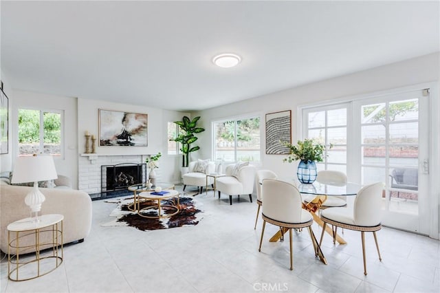 1717 Morning Sun Ave, Walnut, CA 91789 - tiled living area with a fireplace