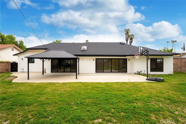 4801 Heaven Ave, Woodland Hills, CA 91364 - back of house with a patio area, a gazebo, and stucco siding
