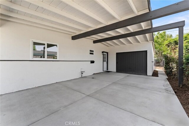 17924 E Kelby St, Covina, CA 91722 - view of patio / terrace featuring a garage and driveway