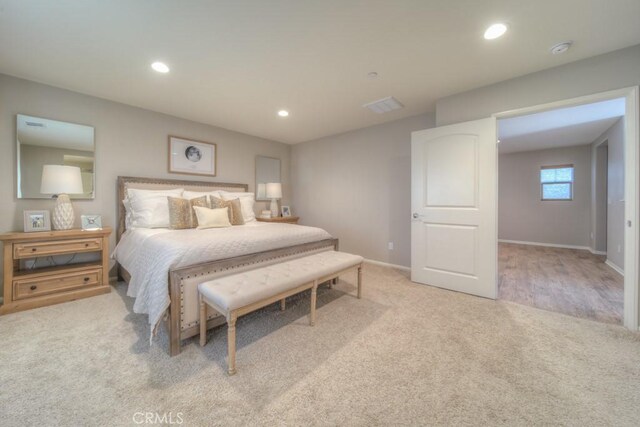 32593 Cumulus Ln, Winchester, CA 92596 - bedroom with light colored carpet, baseboards, and recessed lighting