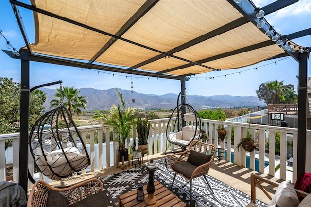13492 Palomino Creek Dr, Corona, CA 92883 - balcony with a mountain view and a pergola