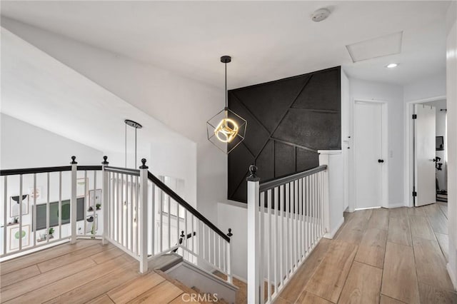 13492 Palomino Creek Dr, Corona, CA 92883 - stairs featuring wood finished floors and recessed lighting