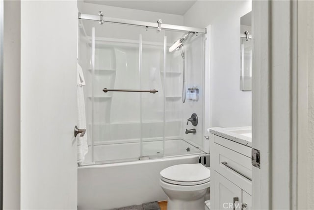 1022 Leff St, San Luis Obispo, CA 93401 - bathroom featuring toilet, vanity, and enclosed tub / shower combo