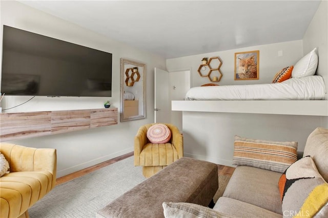 1022 Leff St, San Luis Obispo, CA 93401 - living room featuring baseboards and wood finished floors