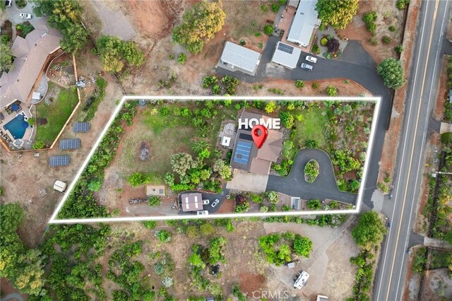 4802 Pentz Rd, Paradise, CA 95969 - aerial view of property and surrounding area with property boundaries highlighted