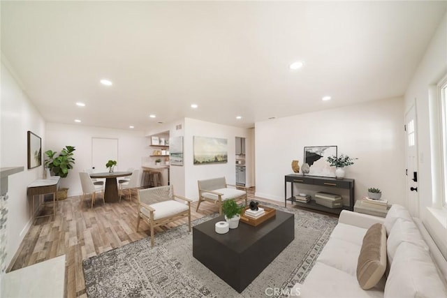 6622 Mitad Ct, San Bernardino, CA 92404 - living room featuring recessed lighting and wood finished floors
