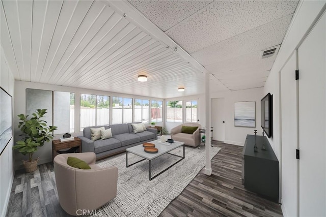 6622 Mitad Ct, San Bernardino, CA 92404 - living area with dark wood finished floors and baseboards