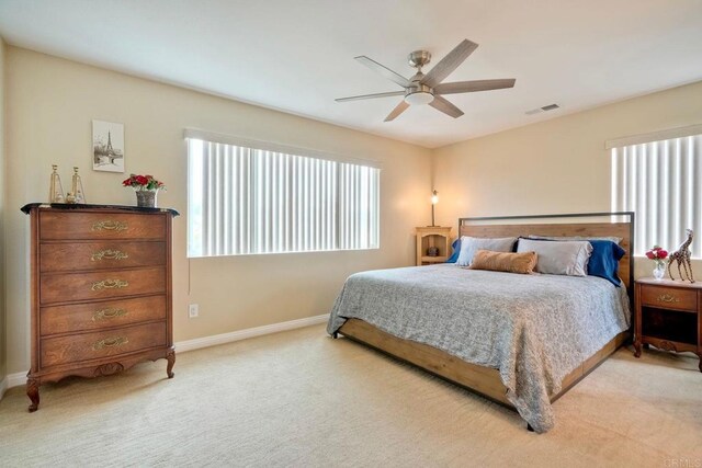 3332 Heather Ridge Ct, San Marcos, CA 92078 - bedroom with baseboards, carpet flooring, and ceiling fan