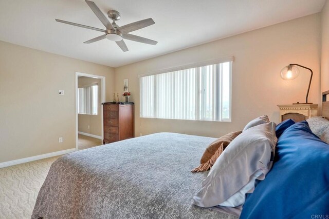3332 Heather Ridge Ct, San Marcos, CA 92078 - bedroom with carpet, baseboards, and a ceiling fan