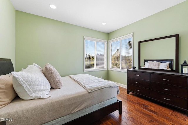 12428 Palmer Dr, Moorpark, CA 93021 - bedroom with dark wood-type flooring and recessed lighting