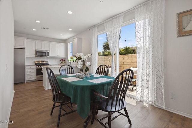 275 Fuerte Dr, Santa Paula, CA 93060 - dining area featuring wood finished floors and recessed lighting