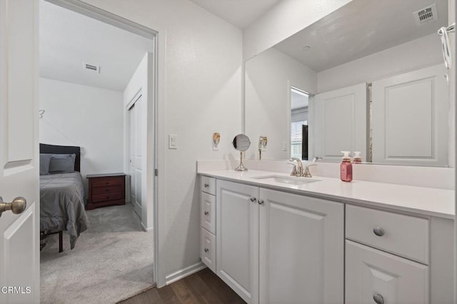 275 Fuerte Dr, Santa Paula, CA 93060 - ensuite bathroom featuring vanity and wood finished floors