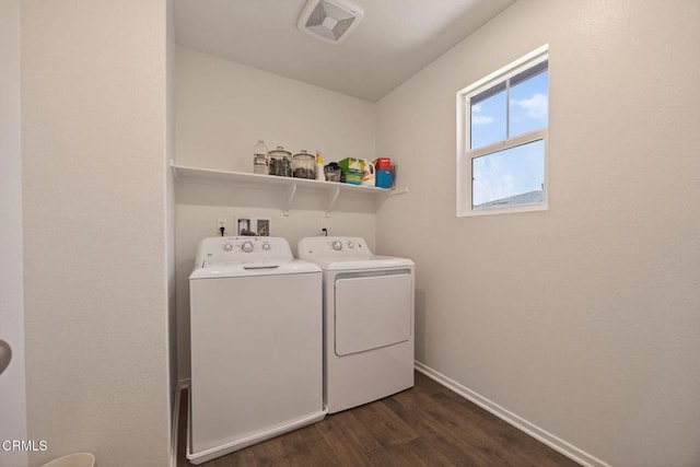 275 Fuerte Dr, Santa Paula, CA 93060 - washroom with washer and dryer and dark wood-style floors