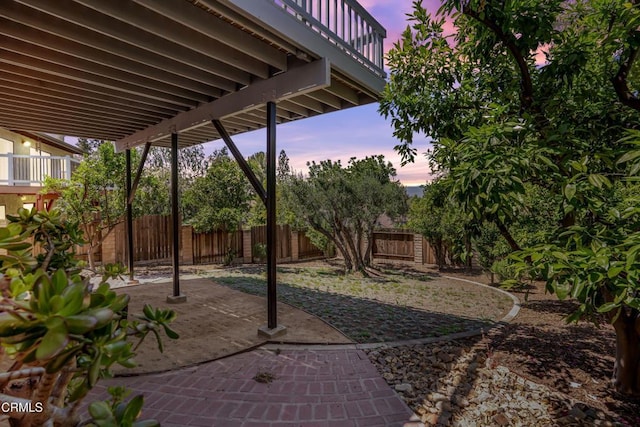 22769 Macfarlane Dr, Woodland Hills, CA 91364 - fenced backyard featuring a patio and a balcony