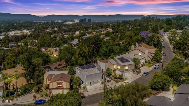 22769 Macfarlane Dr, Woodland Hills, CA 91364 - aerial view at dusk of a mountain view and a residential view