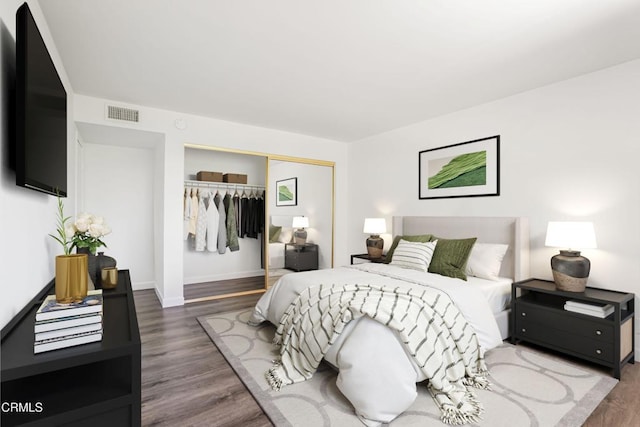22769 Macfarlane Dr, Woodland Hills, CA 91364 - bedroom with a closet and wood finished floors