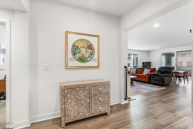 2830 Wagon Wheel Rd Unit 304, Oxnard, CA 93036 - corridor with wood finished floors and recessed lighting