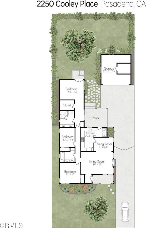 2250 Cooley Pl, Pasadena, CA 91104 - view of property floor plan