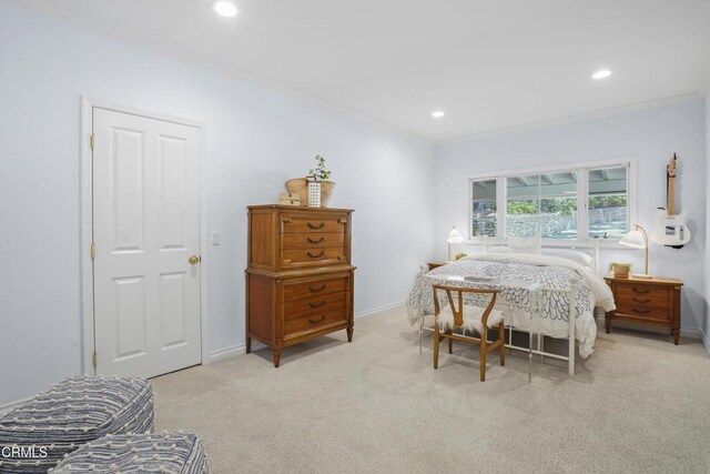 1550 Scenic Dr, Pasadena, CA 91103 - bedroom with carpet and recessed lighting