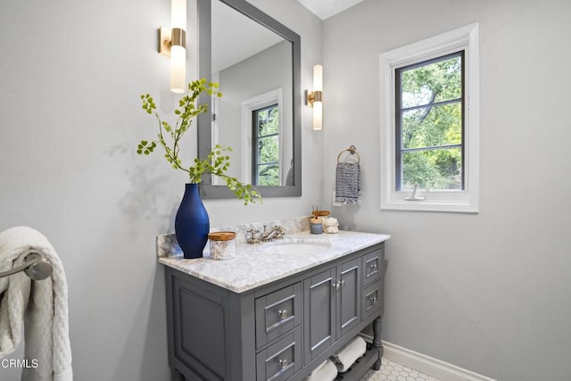1550 Scenic Dr, Pasadena, CA 91103 - bathroom featuring healthy amount of natural light and vanity