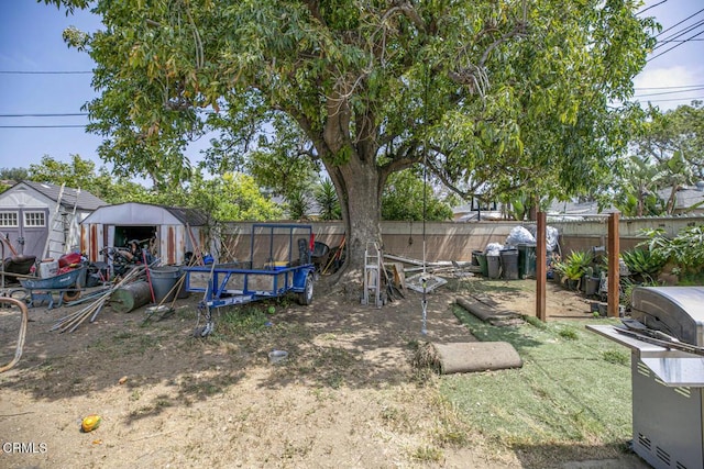 15207 Lorne St, Panorama City, CA 91402 - fenced backyard with a storage unit
