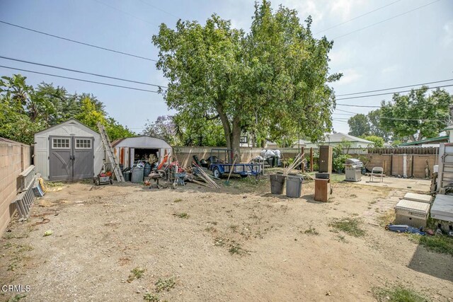 15207 Lorne St, Panorama City, CA 91402 - fenced backyard with a storage unit