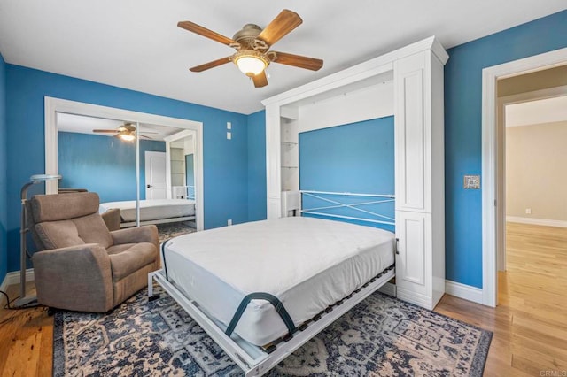 525 Hilo Way, Vista, CA 92081 - bedroom with wood finished floors and a ceiling fan