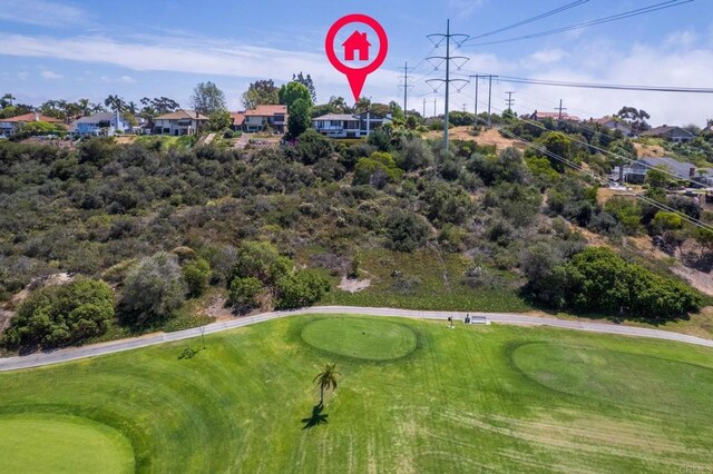 1138 Via Mil Cumbres, Solana Beach, CA 92075 - aerial perspective of suburban area with a local golf course
