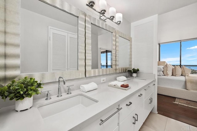 2500 Torrey Pines Rd Unit 1202, La Jolla, CA 92037 - bathroom with double vanity, ensuite bathroom, and tile patterned flooring