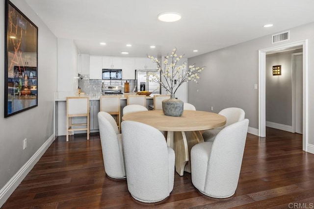 2500 Torrey Pines Rd Unit 1202, La Jolla, CA 92037 - dining room featuring dark wood-style flooring and recessed lighting