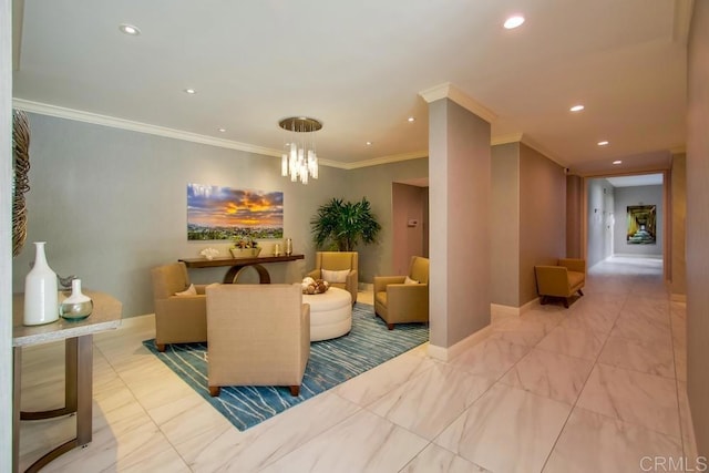 2500 Torrey Pines Rd Unit 1202, La Jolla, CA 92037 - lobby featuring recessed lighting and ornamental molding