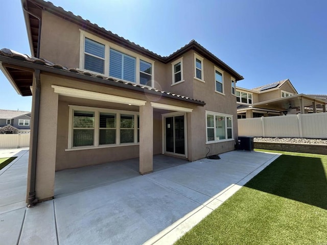 35909 Shetland Hls E, Fallbrook, CA 92028 - back of property with a patio, stucco siding, and a tile roof