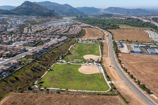 35909 Shetland Hls E, Fallbrook, CA 92028 - aerial view of property and surrounding area with a mountain backdrop and nearby suburban area
