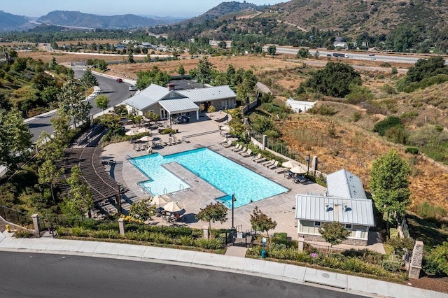 35909 Shetland Hls E, Fallbrook, CA 92028 - view from above of property with a mountainous background